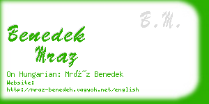 benedek mraz business card